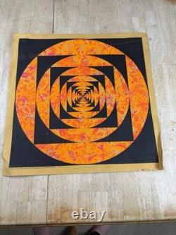 Vintage Pandora Productions 1968 Black Light Poster 47 Art David Friedman Worn