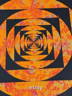 Vintage Pandora Productions 1968 Black Light Poster 47 Art David Friedman Worn