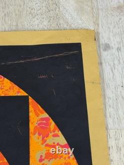 Vintage Pandora Productions 1968 Black Light Poster 47 Art David Friedman Worn