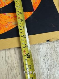 Vintage Pandora Productions 1968 Black Light Poster 47 Art David Friedman Worn