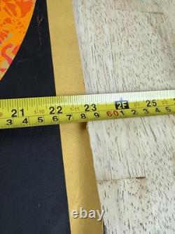 Vintage Pandora Productions 1968 Black Light Poster 47 Art David Friedman Worn