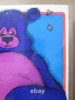 Vintage Peace Because you're You. Love Peace Black Light Poster 1970 In#G258