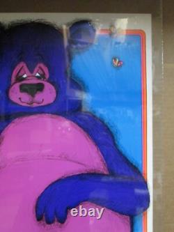 Vintage Peace Because you're You. Love Peace Black Light Poster 1970 In#G7576