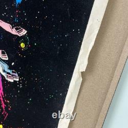 Vintage Pegasus Flocked Velvet Black Light Poster 1978 35x23