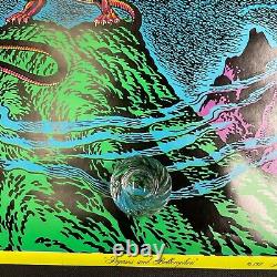 Vintage Pegasus and Bellerophon 1971 Black Light Poster NOS UNUSED P18
