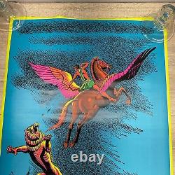 Vintage Pegasus and Bellerophon 1971 Black Light Poster p11