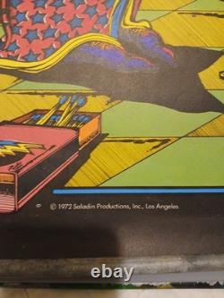 Vintage Petagno 1972 Sorcerer & the Cat Mouse Rat Blacklight Poster