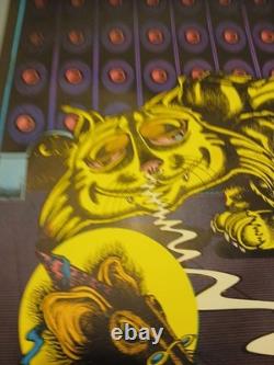Vintage Petagno 1972 Sorcerer & the Cat Mouse Rat Blacklight Poster