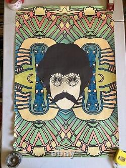 Vintage Peter Max Self Portrait Poster Psychedelic FULL SIZE Black Light Y129