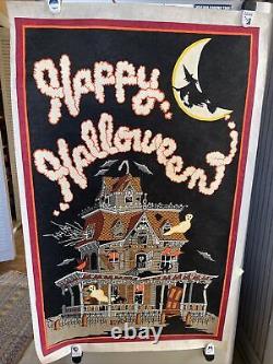 Vintage Poster 1970's Happy Halloween original Black Light Poster 32 X 51