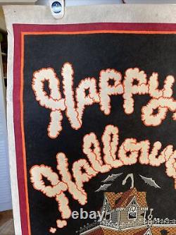 Vintage Poster 1970's Happy Halloween original Black Light Poster 32 X 51