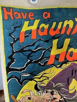 Vintage Poster 1970's Happy Halloween original Black Light Poster 32 X 51