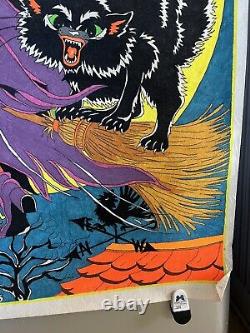 Vintage Poster 1970's Happy Halloween original Black Light Poster 32 X 51