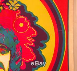 Vintage Poster Blacklight Poster Hair Love Rock Musical Psychedelic Rainbow 60s