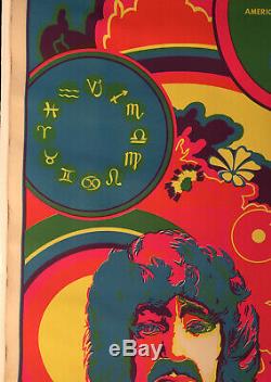 Vintage Poster Blacklight Poster Hair Love Rock Musical Psychedelic Rainbow 60s