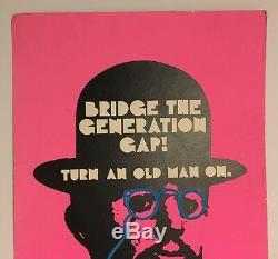 Vintage Poster Bridge The Generation Gap Turn Old Man On 1960's Hallmark Hat