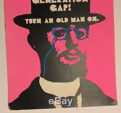 Vintage Poster Bridge The Generation Gap Turn Old Man On 1960's Hallmark Hat