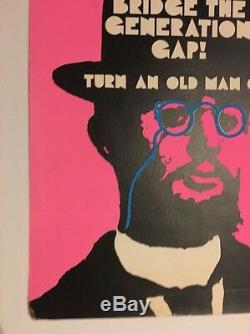 Vintage Poster Bridge The Generation Gap Turn Old Man On 1960's Hallmark Hat