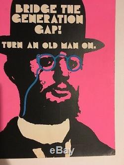 Vintage Poster Bridge The Generation Gap Turn Old Man On 1960's Hallmark Hat