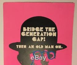 Vintage Poster Bridge The Generation Gap Turn Old Man On 1960's Hallmark Hat