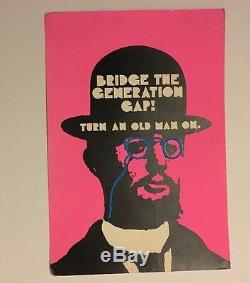 Vintage Poster Bridge The Generation Gap Turn Old Man On 1960's Hallmark Hat