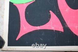 Vintage Poster From Jamaica With Love Rastafarian Blacklight Advertising