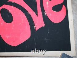 Vintage Poster From Jamaica With Love Rastafarian Blacklight Advertising