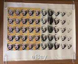 Vintage Poster Marilyn Monroe Diptych Andy Warhol 1962 Pop Art Counter Culture