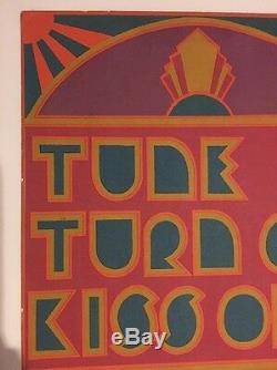 Vintage Poster Tune In Turn On Kiss Off 1960's Pin-up Headshop Hallmarkb 60's
