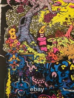 Vintage Psychedelic 1971 Black Light Poster Here And There- No. 392 Eugene OR