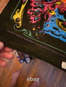 Vintage Psychedelic 1971 Black Light Poster Here And There- No. 392 Eugene OR