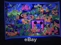 Vintage Psychedelic Black Light Poster Disney Memorial Orgy Wally Wood Near Mint