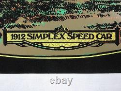 Vintage Psychedelic Blacklight Poster 1912 SIMPLEX SPEED CAR Western Graphics