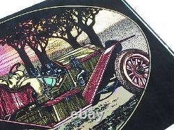 Vintage Psychedelic Blacklight Poster 1912 SIMPLEX SPEED CAR Western Graphics