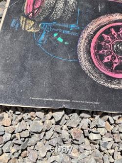 Vintage Psychedelic Blacklight Poster 1912 Simplex Speed Car Western Graphics