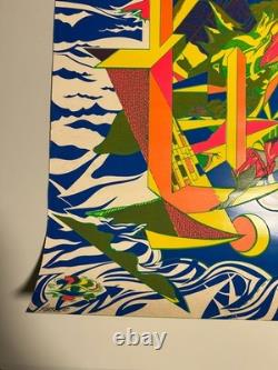 Vintage Psychedelic Blacklight Poster Abstract 1960's 1967 Original