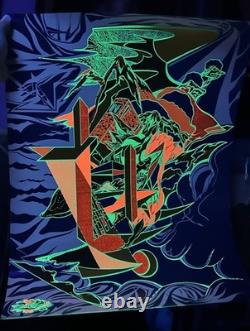 Vintage Psychedelic Blacklight Poster Abstract 1960's 1967 Original