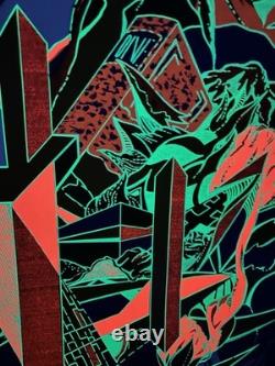 Vintage Psychedelic Blacklight Poster Abstract 1960's 1967 Original