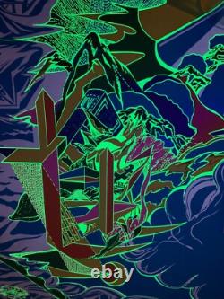 Vintage Psychedelic Blacklight Poster Abstract 1960's or early 1970's Original