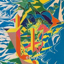 Vintage Psychedelic Blacklight Poster Abstract 1960's or early 1970's Original