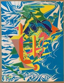 Vintage Psychedelic Blacklight Poster Abstract 1960's or early 1970's Original