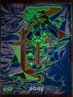 Vintage Psychedelic Blacklight Poster Abstract 1960's or early 1970's Original