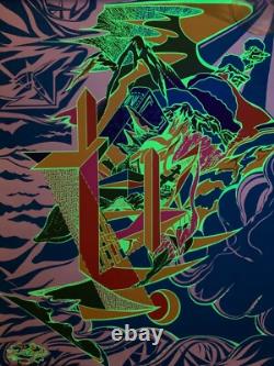 Vintage Psychedelic Blacklight Poster Abstract 1960's or early 1970's Original