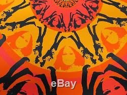 Vintage Psychedelic Blacklight Poster COWBOY MANDALA 1970 Flying Dutchman Press