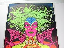 Vintage Psychedelic Blacklight Poster FORTUNE TELLER Gypsy Woman Bunnell 1971 #2