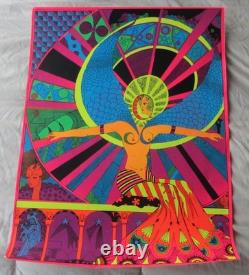 Vintage Psychedelic Blacklight Poster HALLELUJAH 1970 by Eduardo Arderi TRIPPY