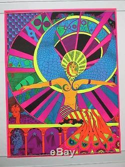 Vintage Psychedelic Blacklight Poster HALLELUJAH 1970 by Eduardo Arderi TRIPPY