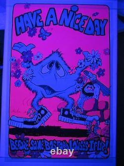 Vintage Psychedelic Blacklight Poster HAVE A NICE DAY FUNNY POSTER 1973 RARE