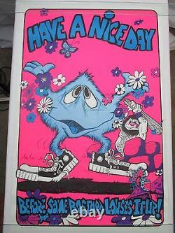 Vintage Psychedelic Blacklight Poster HAVE A NICE DAY FUNNY POSTER 1973 RARE