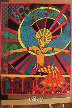 Vintage Psychedelic Blacklight Poster Hallelujah